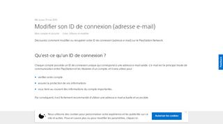 
                            4. Modifier son ID de connexion (adresse e-mail) - PlayStation