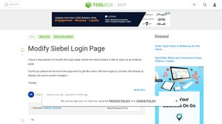 
                            8. Modify Siebel Login Page - Toolbox
