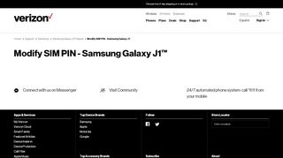 
                            12. Modify SIM PIN - Samsung Galaxy J1 | Verizon Wireless