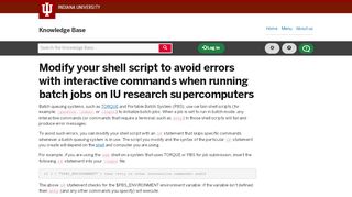 
                            1. Modify your shell script to avoid errors with interactive commands ...