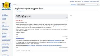 
                            8. Modifying login page on Project:Support desk - MediaWiki