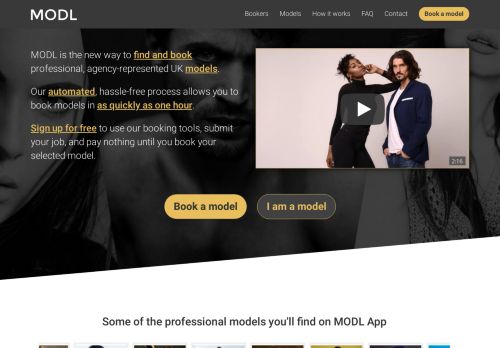
                            6. MODL: The model booking app
