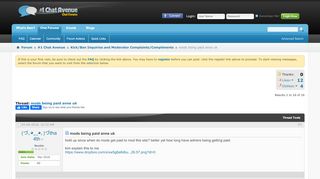
                            9. mods being paid anne uk - Chat Forums - Chat Avenue