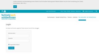 
                            2. Module Anmeldeseite mit login - Schülerfirmen Fachnetzwerk