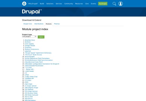 
                            8. Module project index | Drupal.org