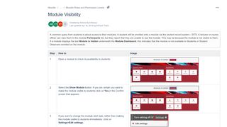 
                            9. Module Visibility - Moodle - Educational Technology Guidance