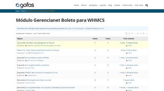 
                            13. Módulo Gerencianet Boleto para WHMCS | Gofas