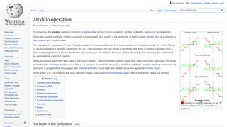 
                            4. Modulo operation - Wikipedia
