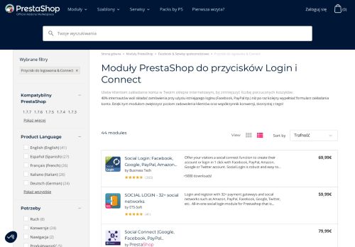 
                            2. Moduły PrestaShop do przycisków Login i Connect - PrestaShop ...