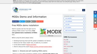 
                            10. MODx Demo Site » Try MODx without installing it - Open Source CMS