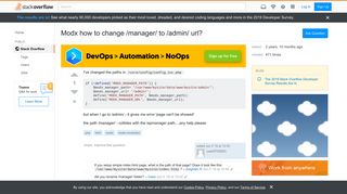
                            5. Modx how to change /manager/ to /admin/ url? - Stack Overflow