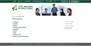 
                            3. MOE Internet - Ang Mo Kio Secondary School