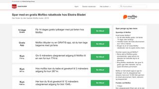 
                            8. Mofibo rabatkoder → 30 dage Gratis | 2019 - Ekstra Bladet Rabatkoder