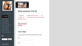 
                            10. Mofos passwords 12.05 x20 - gasica77passwords