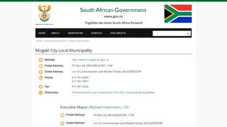 
                            8. Mogale City Local Municipality | South African Government