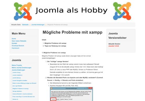 
                            6. Mögliche Probleme mit xampp - Joomla!