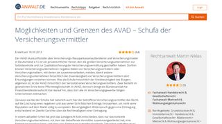 
                            7. Möglichkeiten und Grenzen des AVAD – Schufa der - Anwalt.de
