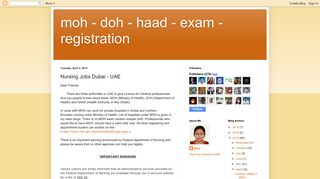 
                            9. moh - doh - haad - exam - registration: Nursing Jobs Dubai - UAE