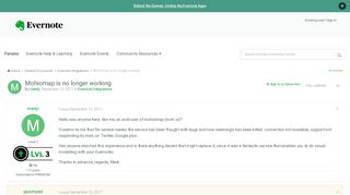 
                            1. Mohiomap is no longer working - Evernote Integrations - Evernote ...