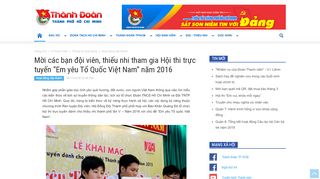 
                            7. Mời các bạn đội viên, thiếu nhi tham gia Hội thi trực tuyến “Em yêu Tổ ...