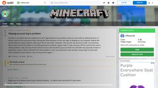 
                            8. Mojang account log in problem : Minecraft - Reddit