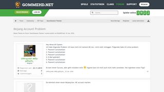 
                            4. Mojang Account Problem | GommeHD.net