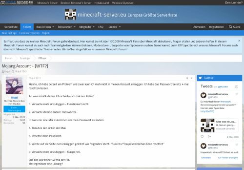 
                            12. Mojang Account - [WTF?] | Minecraft-Server.eu Forum