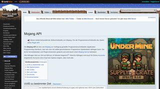 
                            12. Mojang API – Das offizielle Minecraft Wiki