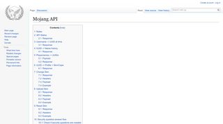 
                            11. Mojang API - wiki.vg