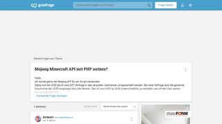 
                            12. Mojang Minecraft API mit PHP nutzen? (Internet, Programmierung ...