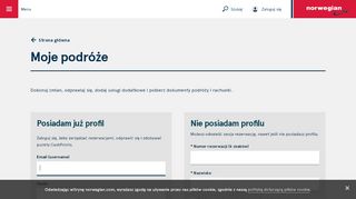 
                            2. Moje podróże | Norwegian