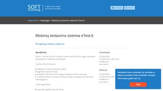 
                            7. Mokinių testavimo sistema eTest.lt | SoftConsulting