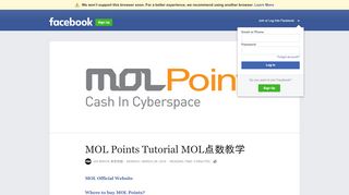 
                            11. MOL Points Tutorial MOL点数教学 | Facebook