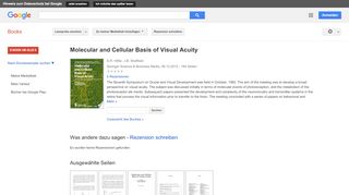 
                            13. Molecular and Cellular Basis of Visual Acuity - Google Books-Ergebnisseite