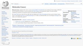
                            3. Molecular Cancer – Wikipedia