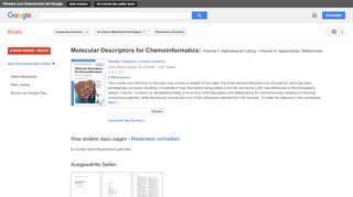 
                            6. Molecular Descriptors for Chemoinformatics: Volume I: Alphabetical ...