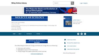 
                            9. Molecular Ecology - Wiley Online Library