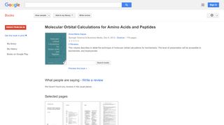 
                            10. Molecular Orbital Calculations for Amino Acids and Peptides