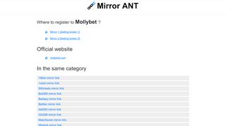 
                            4. ⊂ mollybet.com accses url - Mirror ANT
