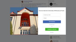 
                            4. Momentan, site-ul Universității... - University of Petrosani | Facebook