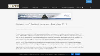 
                            11. Momentum Collective Investments Roadshow 2013 - COVER ...