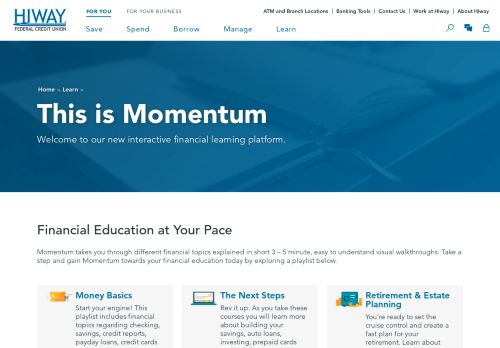 
                            5. Momentum Financial Education | Hiway Federal Credit Union