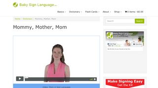 
                            3. Mommy, Mother, Mom - Baby Sign Language