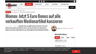 
                            13. Momox: Jetzt 5 Euro Bonus kassieren - COMPUTER BILD