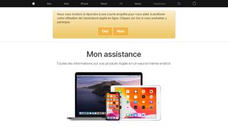 
                            1. Mon assistance - Assistance Apple officielle - Apple Support