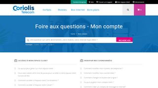 
                            4. Mon compte - Faq | Coriolis