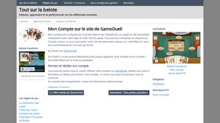 
                            11. Mon compte GameDuell : Création, retrait et fermeture - Jeu de la belote