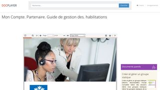 
                            11. Mon Compte. Partenaire. Guide de gestion des. habilitations - PDF