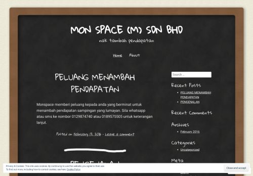 
                            9. MON SPACE (M) SDN BHD | nak tambah pendapatan