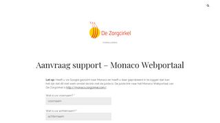 
                            7. Monaco hulp support aanvraag - De Zorgcirkel
